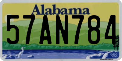 AL license plate 57AN784
