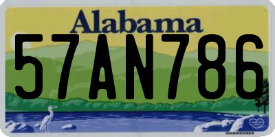 AL license plate 57AN786