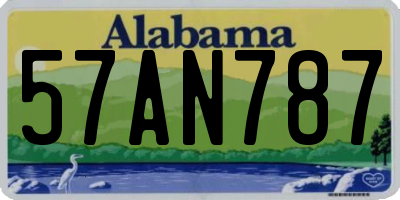 AL license plate 57AN787