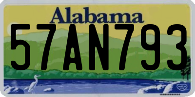 AL license plate 57AN793