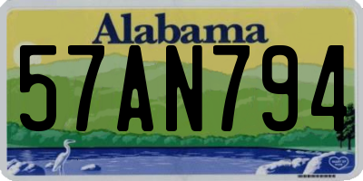 AL license plate 57AN794