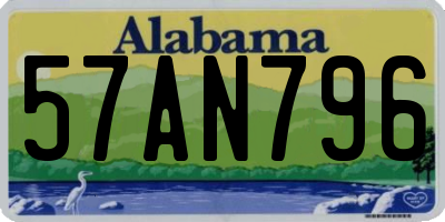 AL license plate 57AN796