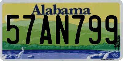AL license plate 57AN799