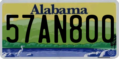 AL license plate 57AN800