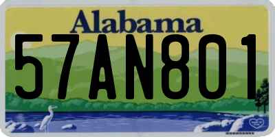 AL license plate 57AN801
