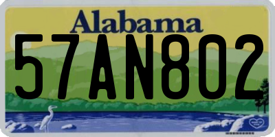 AL license plate 57AN802