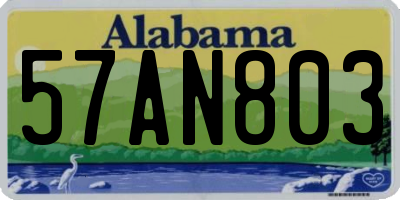 AL license plate 57AN803