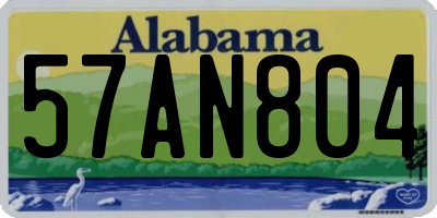 AL license plate 57AN804
