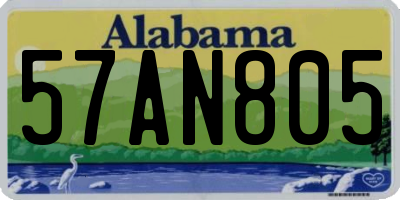 AL license plate 57AN805