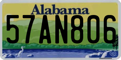 AL license plate 57AN806