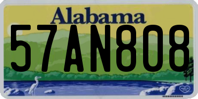 AL license plate 57AN808