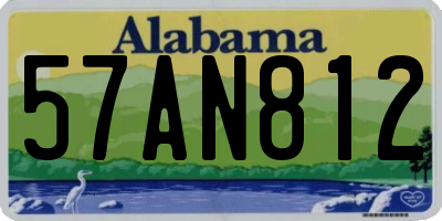 AL license plate 57AN812