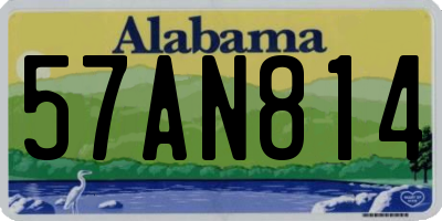 AL license plate 57AN814