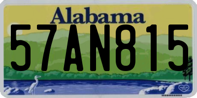 AL license plate 57AN815