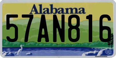AL license plate 57AN816