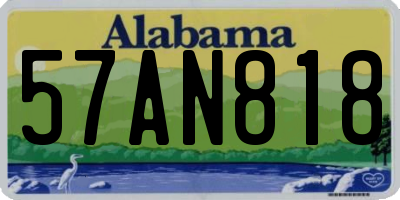 AL license plate 57AN818