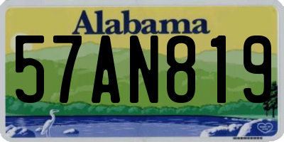 AL license plate 57AN819