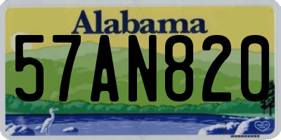 AL license plate 57AN820