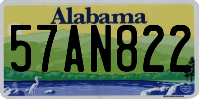 AL license plate 57AN822