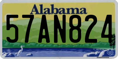 AL license plate 57AN824