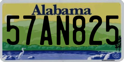 AL license plate 57AN825