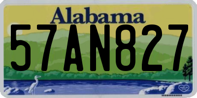 AL license plate 57AN827