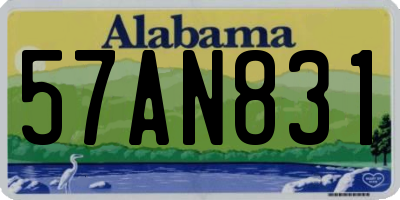 AL license plate 57AN831