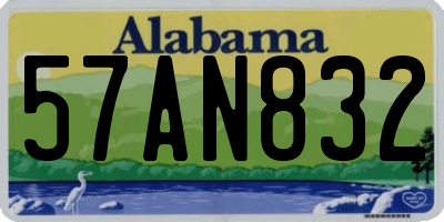 AL license plate 57AN832