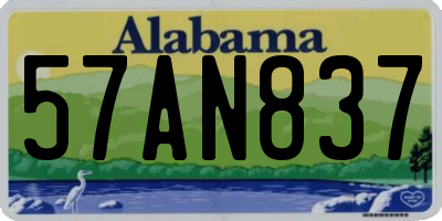 AL license plate 57AN837