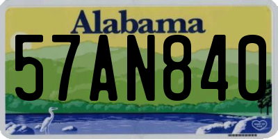 AL license plate 57AN840
