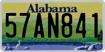 AL license plate 57AN841