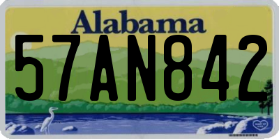 AL license plate 57AN842