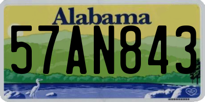 AL license plate 57AN843