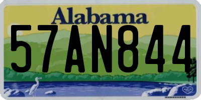 AL license plate 57AN844