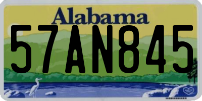 AL license plate 57AN845