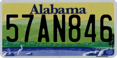 AL license plate 57AN846