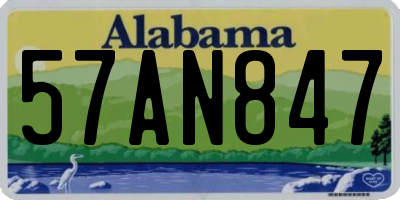 AL license plate 57AN847
