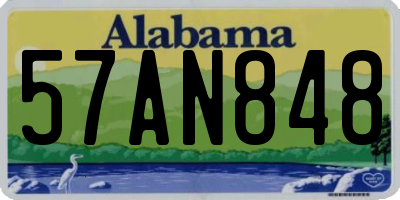 AL license plate 57AN848