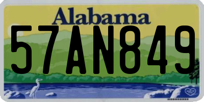 AL license plate 57AN849