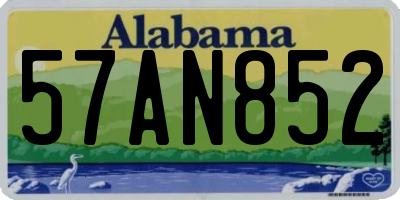 AL license plate 57AN852
