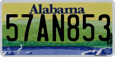 AL license plate 57AN853