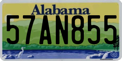 AL license plate 57AN855