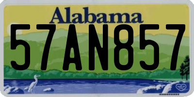 AL license plate 57AN857