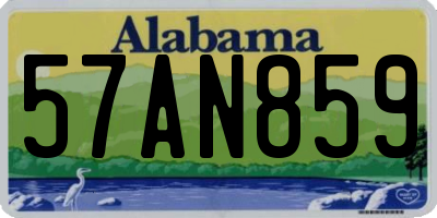 AL license plate 57AN859