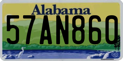 AL license plate 57AN860