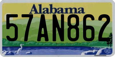 AL license plate 57AN862