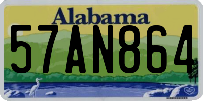 AL license plate 57AN864