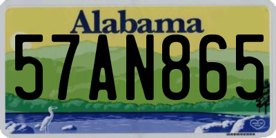 AL license plate 57AN865