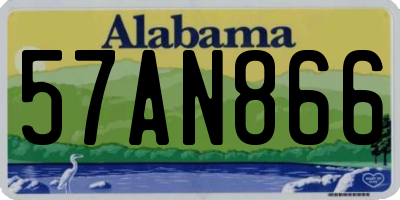 AL license plate 57AN866