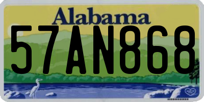 AL license plate 57AN868